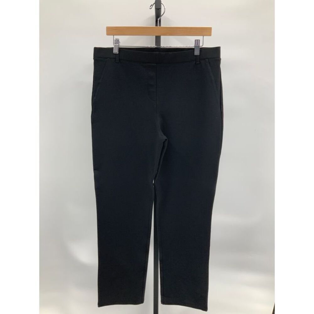 NWT Quince Women's Ultra-Stretch Ponte Straight Leg 30" inseam Black Pants XL - Picture 2 of 2